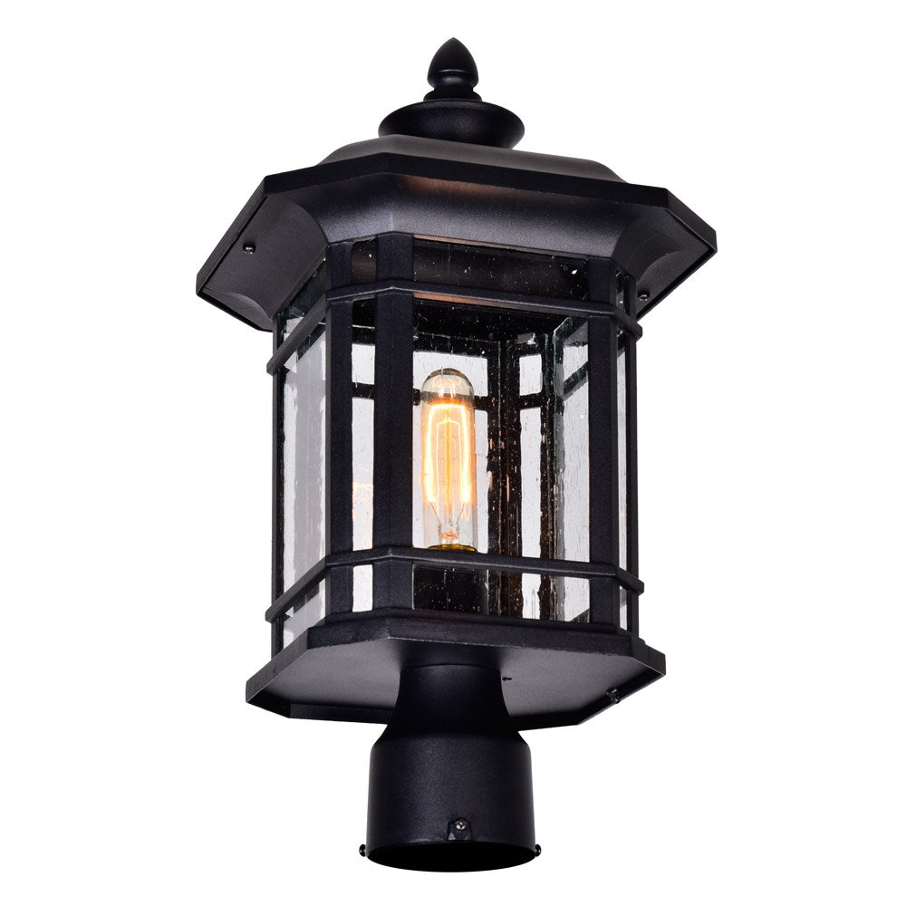 1 Light Outdoor Black Lantern Head