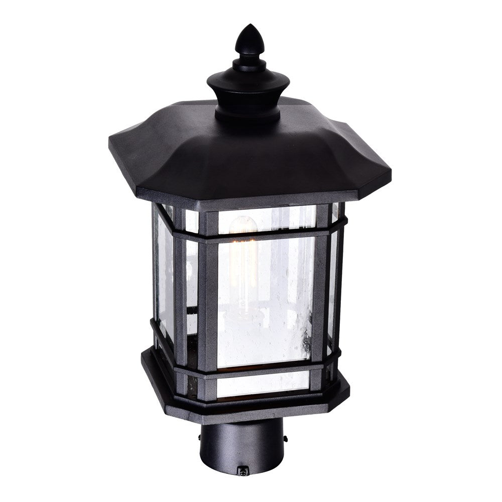 1 Light Outdoor Black Lantern Head