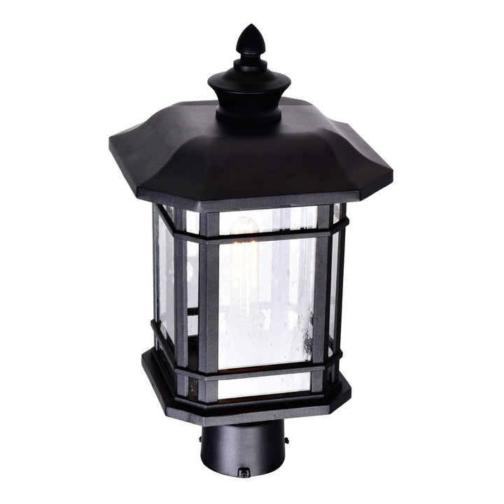 1 Light Outdoor Black Lantern Head