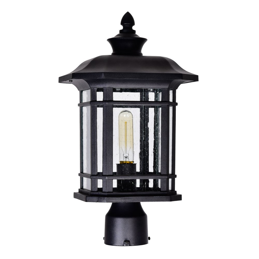 1 Light Outdoor Black Lantern Head