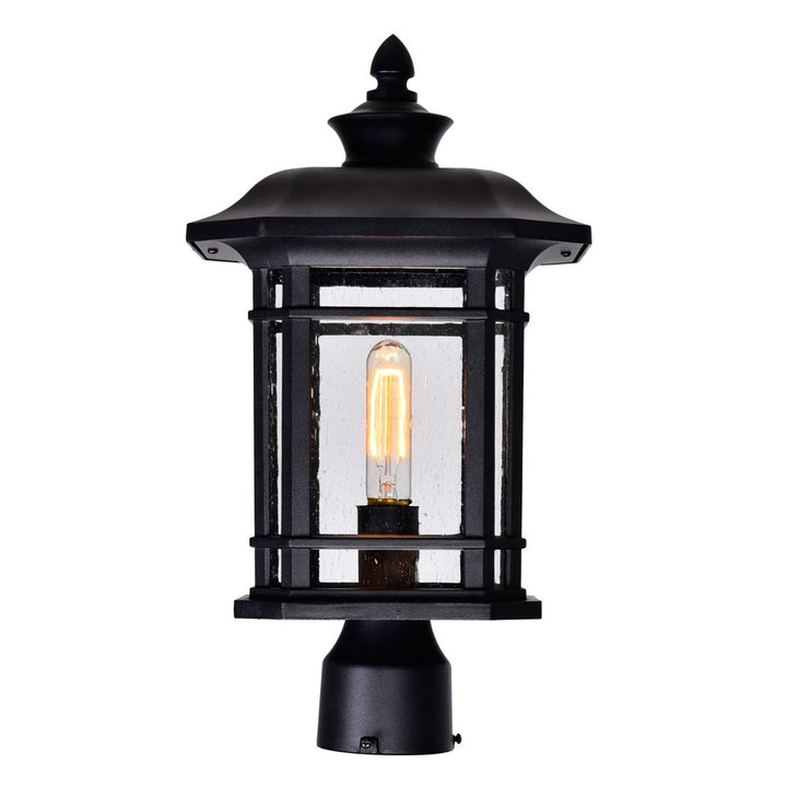 1 Light Outdoor Black Lantern Head