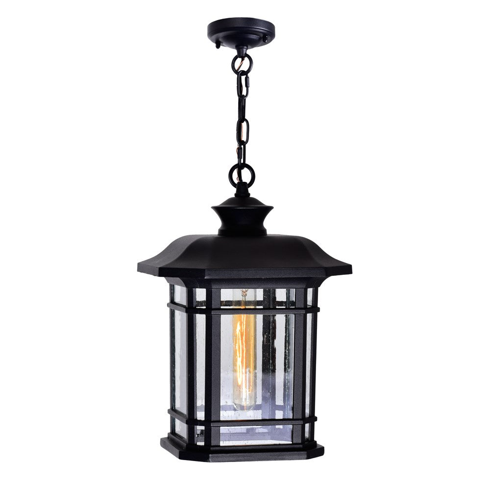 1 Light Outdoor Black Pendant by CWI Lighting