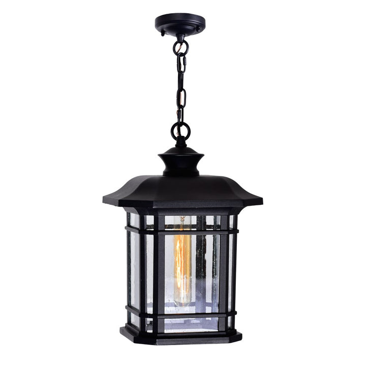 1 Light Outdoor Black Pendant by CWI Lighting