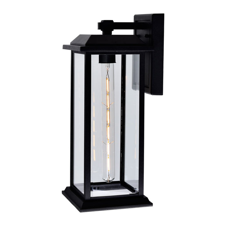 1 Light Outdoor Black Wall Lantern by CWI Lighting
