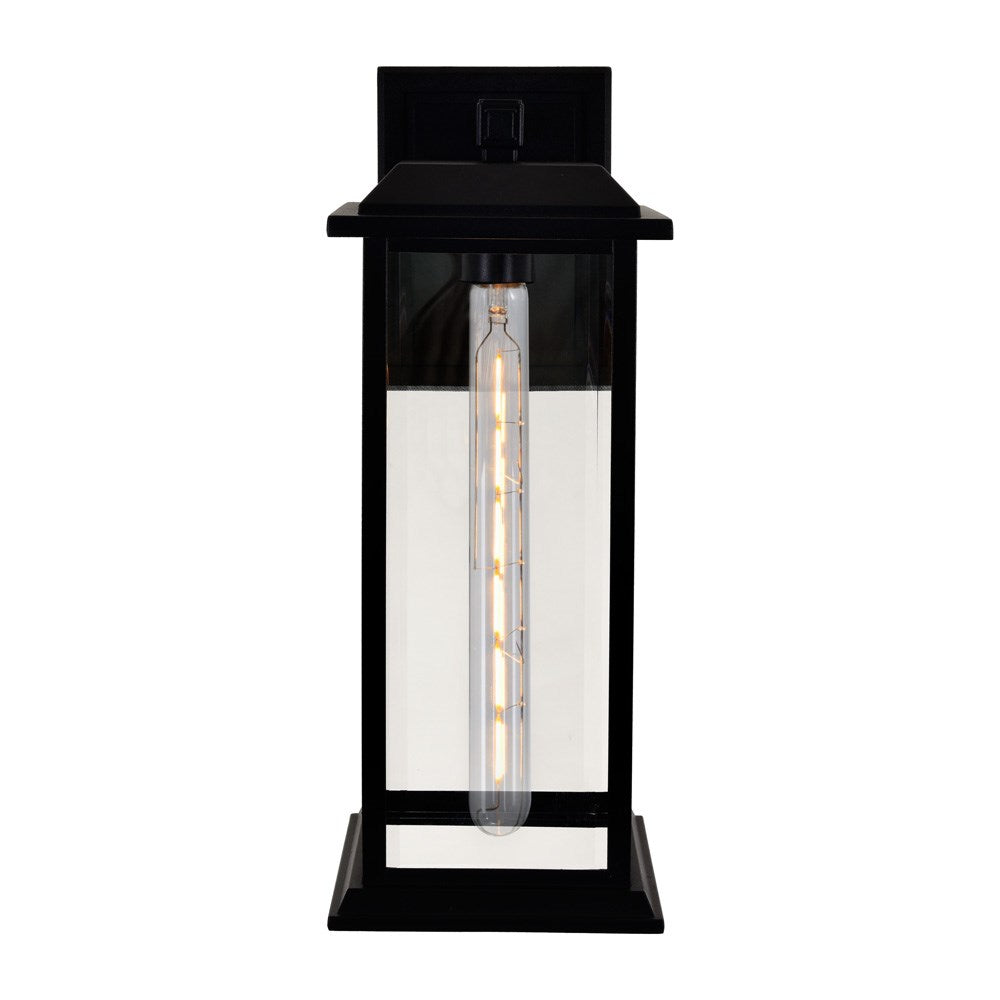 1 Light Outdoor Black Wall Lantern