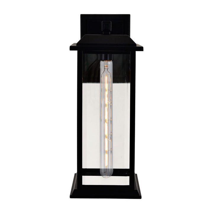 1 Light Outdoor Black Wall Lantern