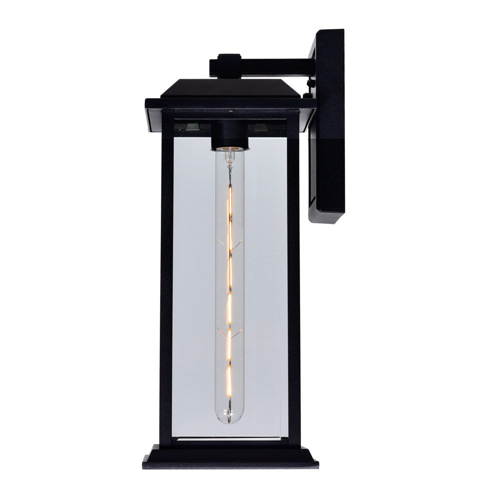 1 Light Outdoor Black Wall Lantern