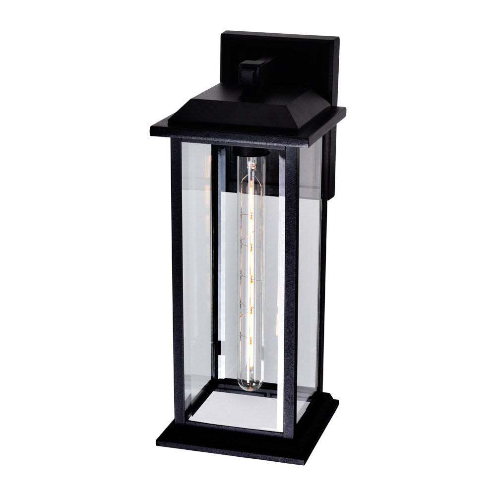 1 Light Outdoor Black Wall Lantern