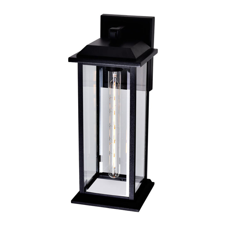 1 Light Outdoor Black Wall Lantern