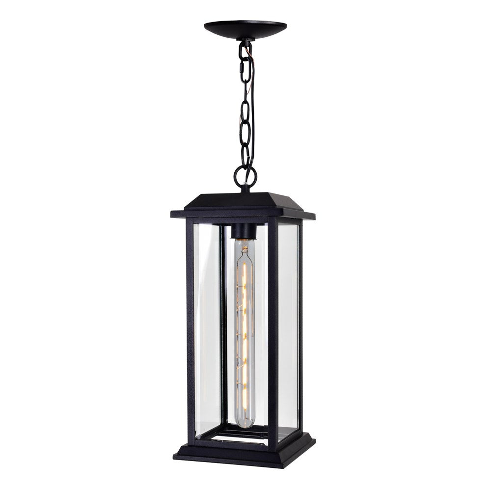 1 Light Outdoor Black Pendant by CWI Lighting
