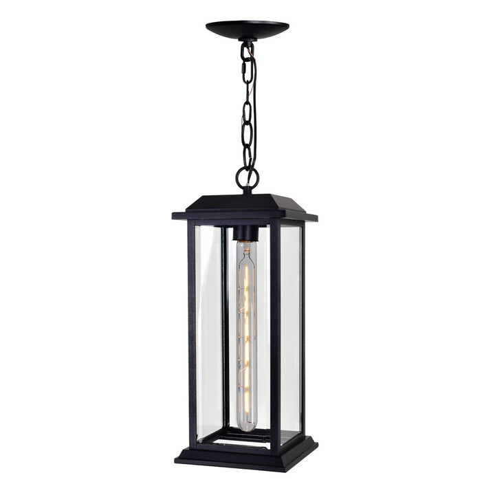 1 Light Outdoor Black Pendant by CWI Lighting