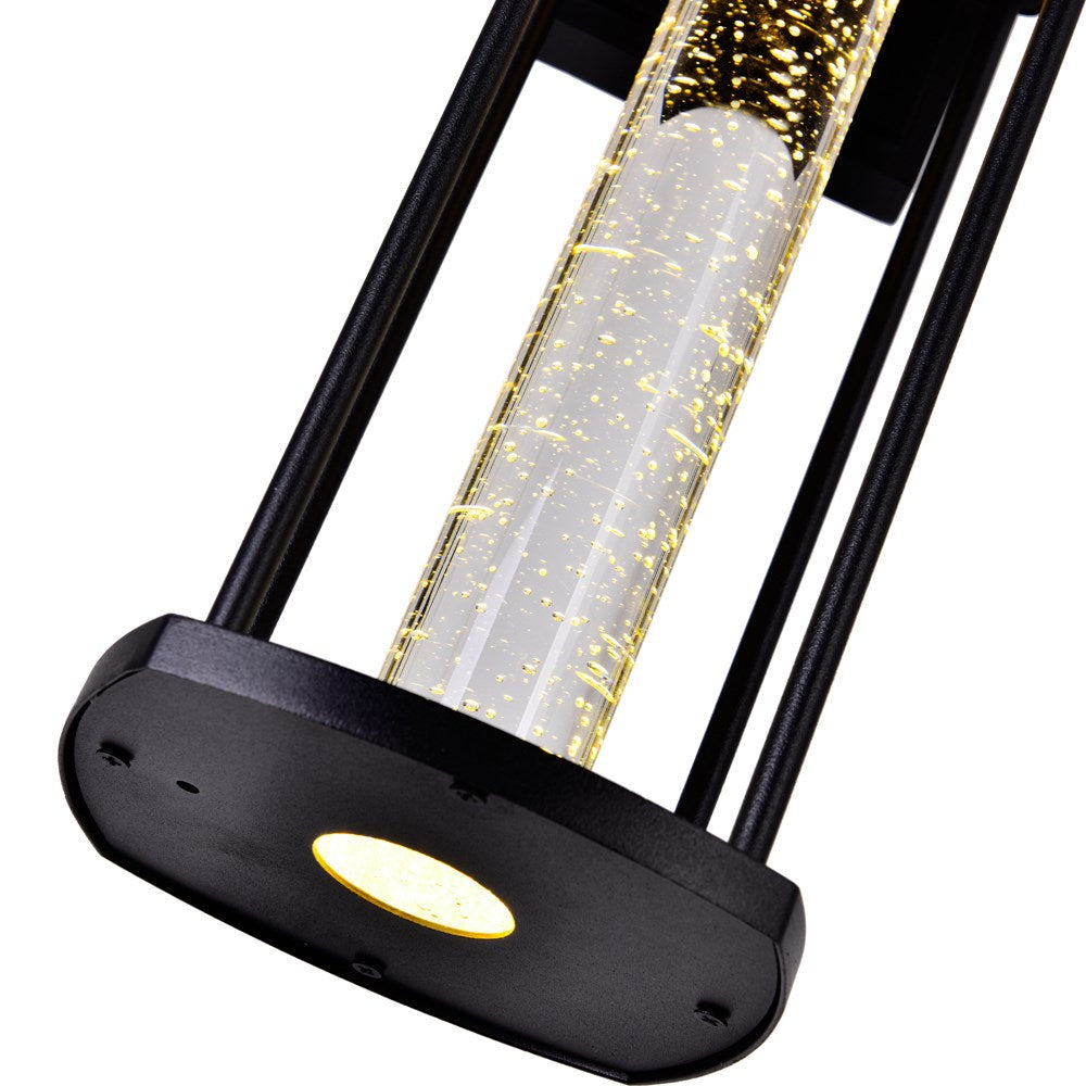 Led Outdoor Black Wall Lantern