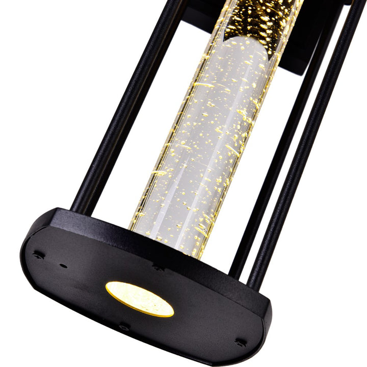 Led Outdoor Black Wall Lantern