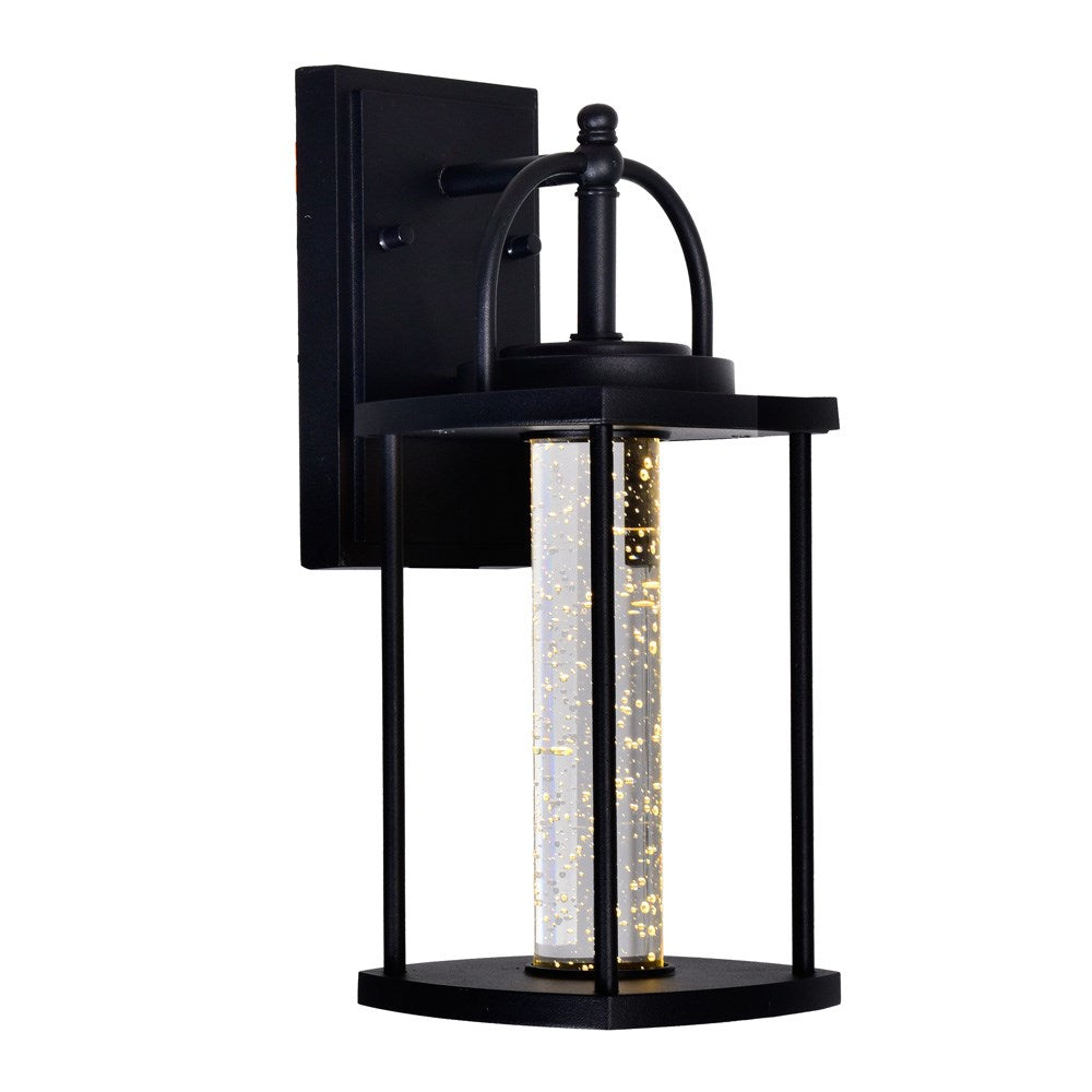 Led Outdoor Black Wall Lantern