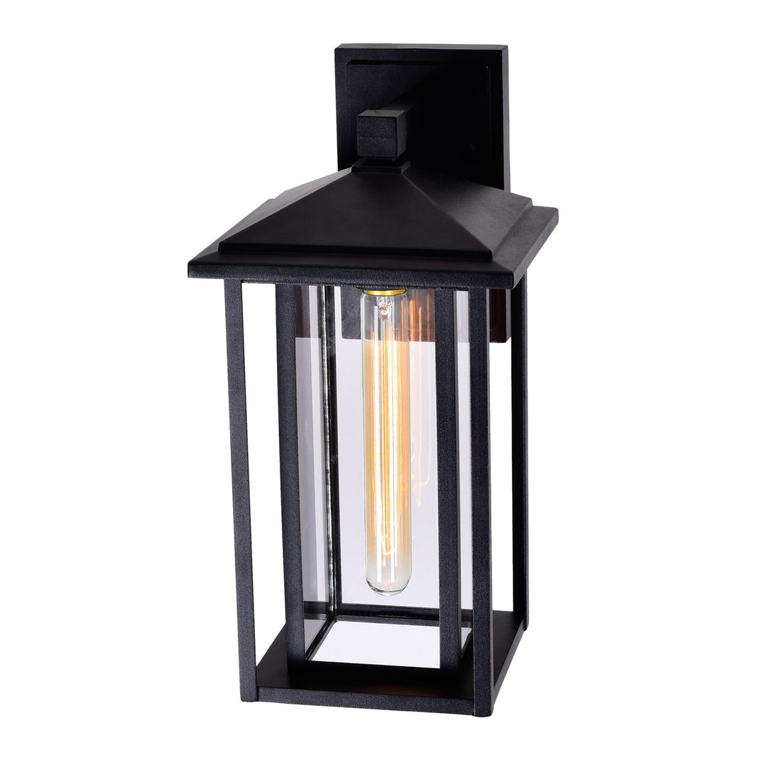 1 Light Black Outdoor Wall Light