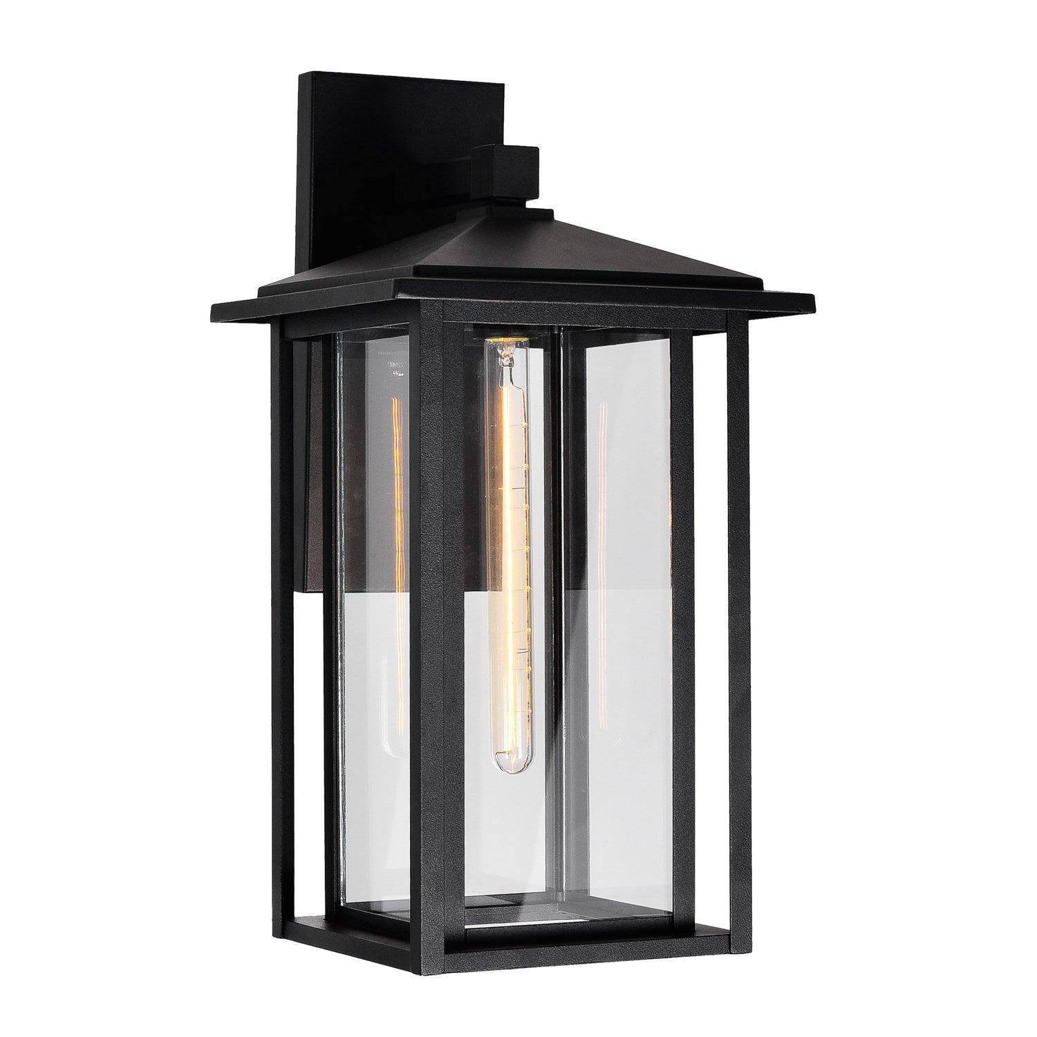 1 Light Black Outdoor Wall Light