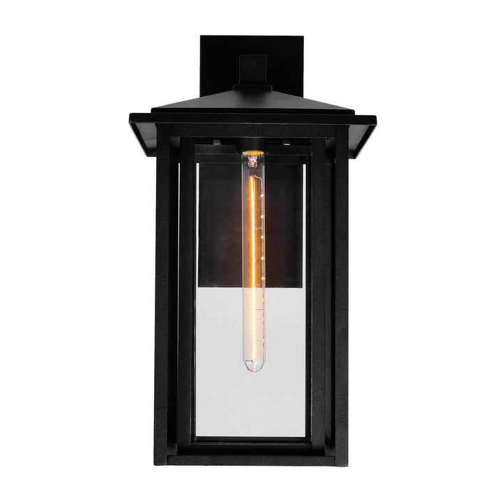 1 Light Black Outdoor Wall Light