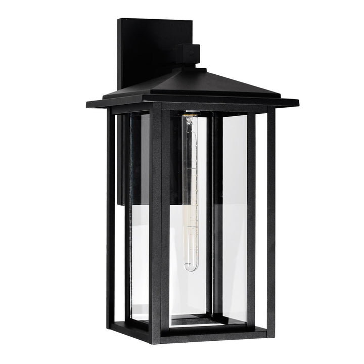 1 Light Black Outdoor Wall Light