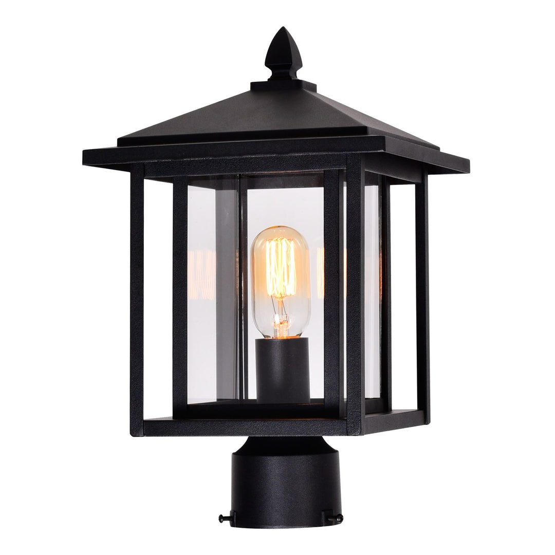 1 Light Black Outdoor Lantern Head by CWI Lighting