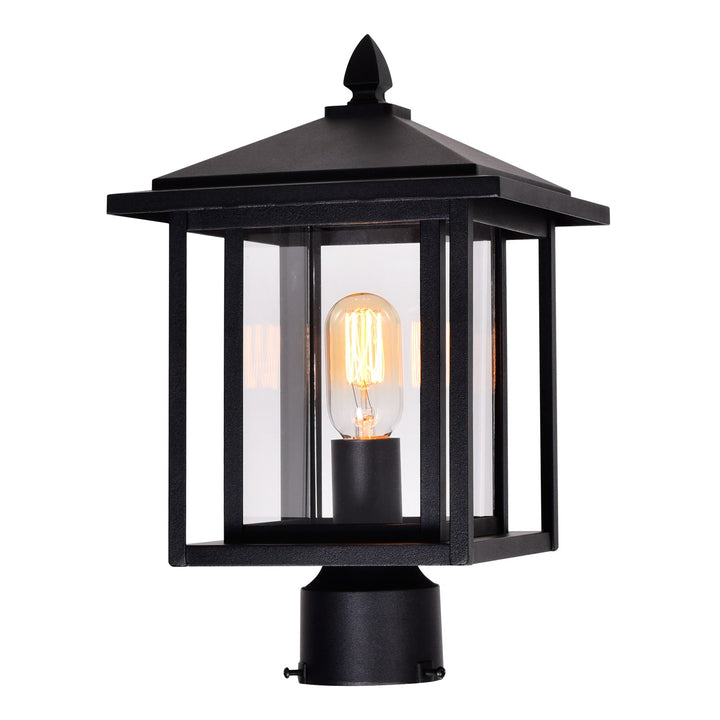 1 Light Black Outdoor Lantern Head by CWI Lighting