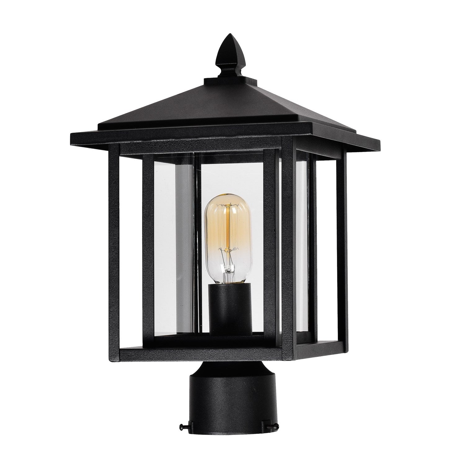 1 Light Black Outdoor Lantern Head