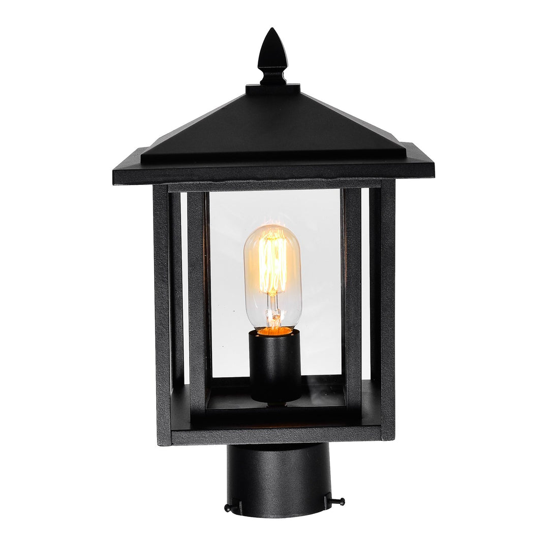 1 Light Black Outdoor Lantern Head
