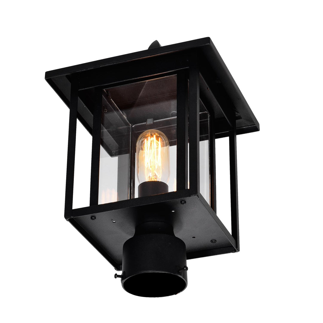 1 Light Black Outdoor Lantern Head