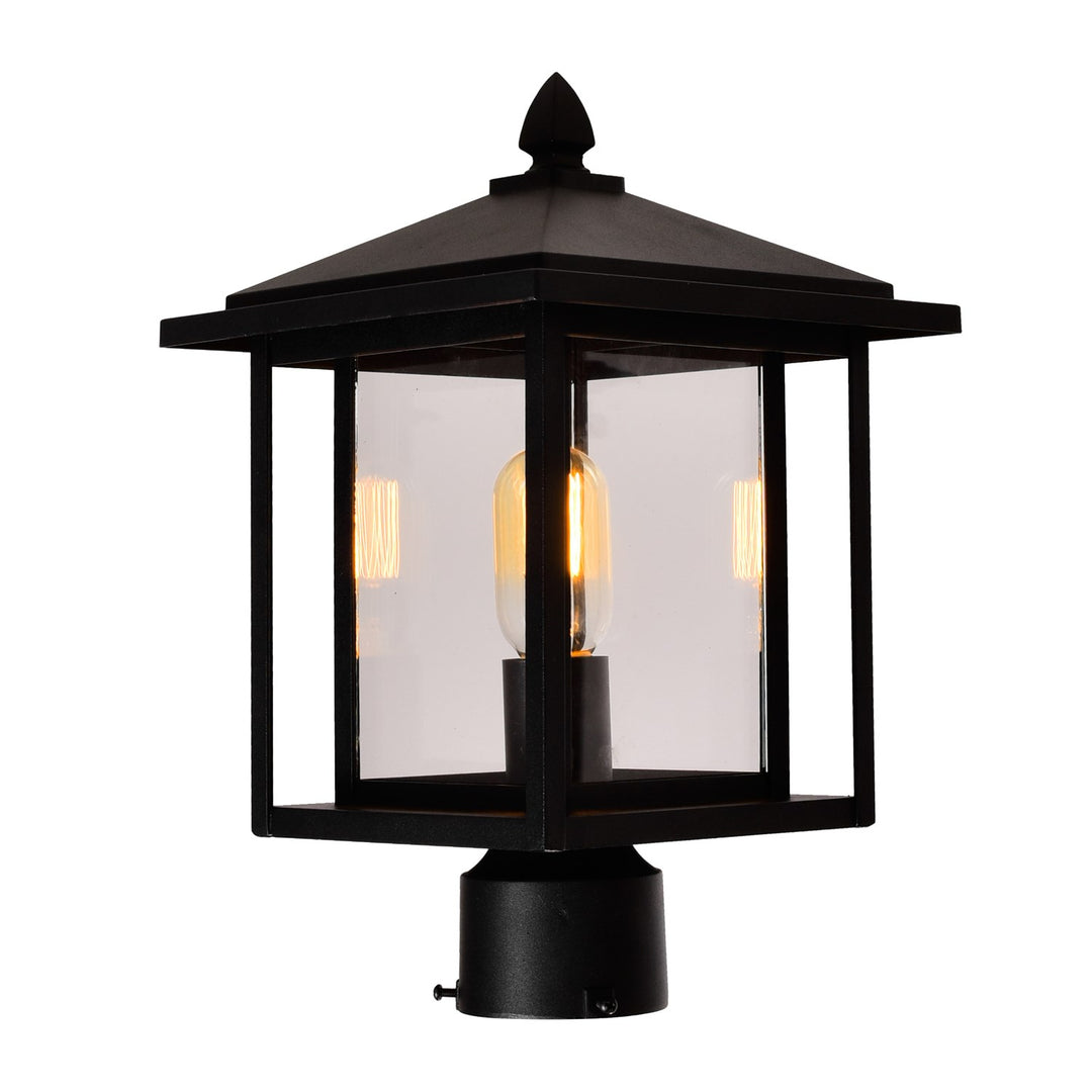 1 Light Black Outdoor Lantern Head