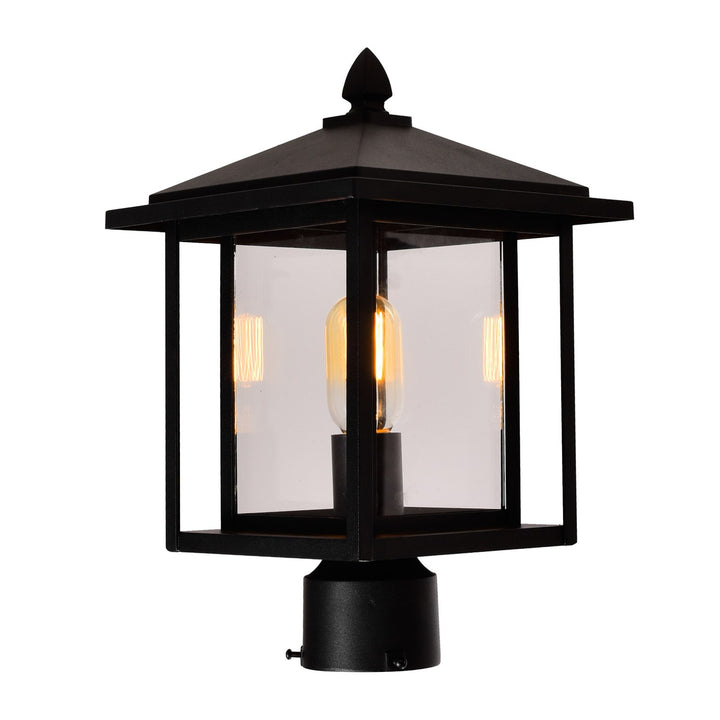 1 Light Black Outdoor Lantern Head