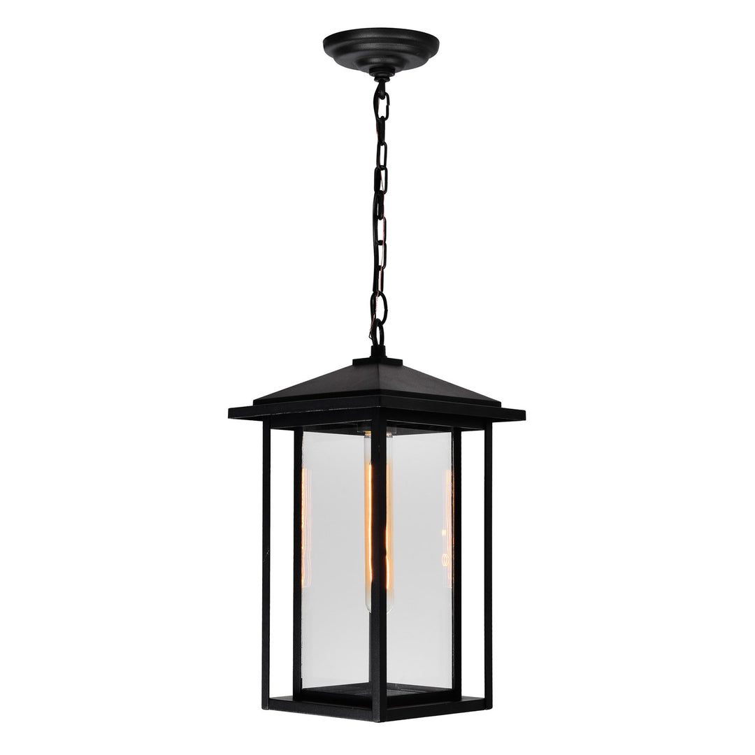 1 Light Black Outdoor Hanging Light
