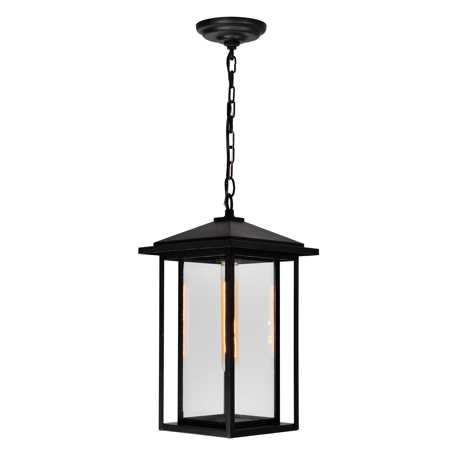 1 Light Black Outdoor Hanging Light