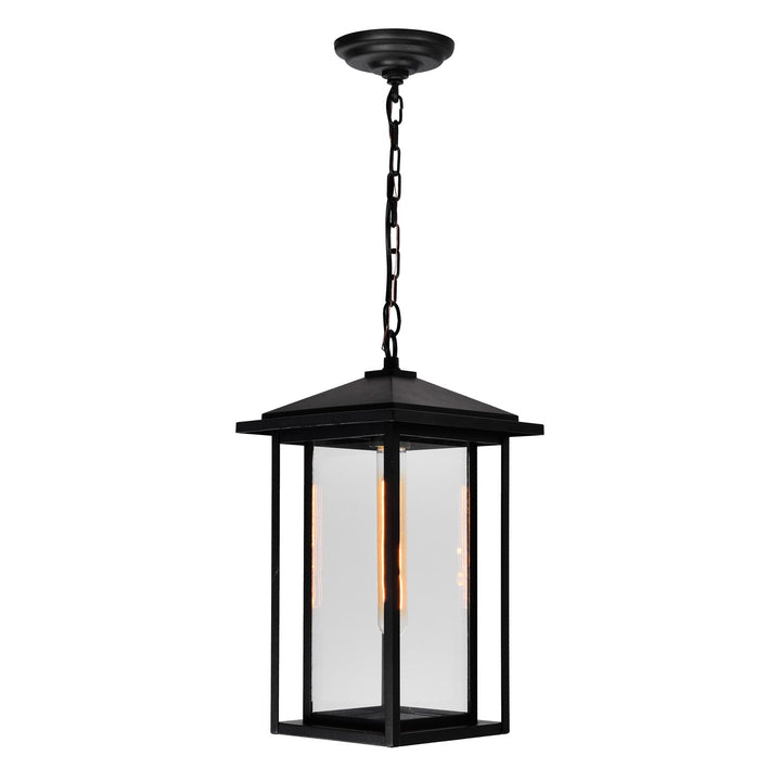 1 Light Black Outdoor Hanging Light