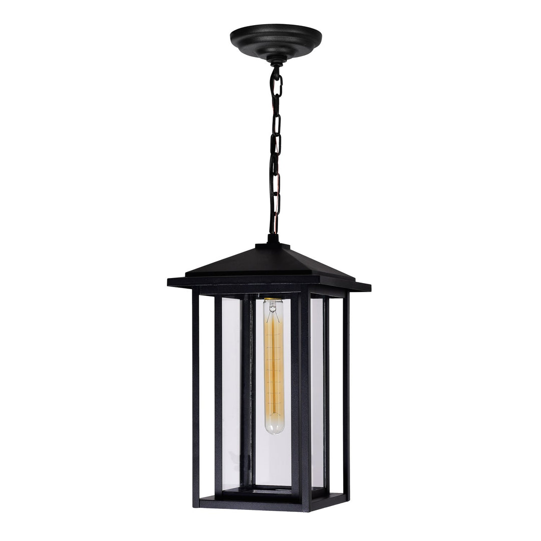 1 Light Black Outdoor Hanging Light