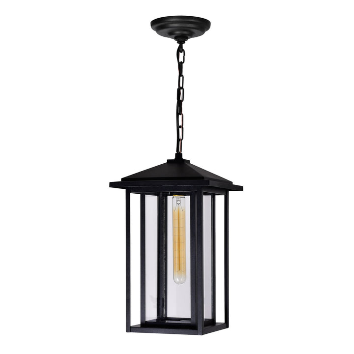 1 Light Black Outdoor Hanging Light