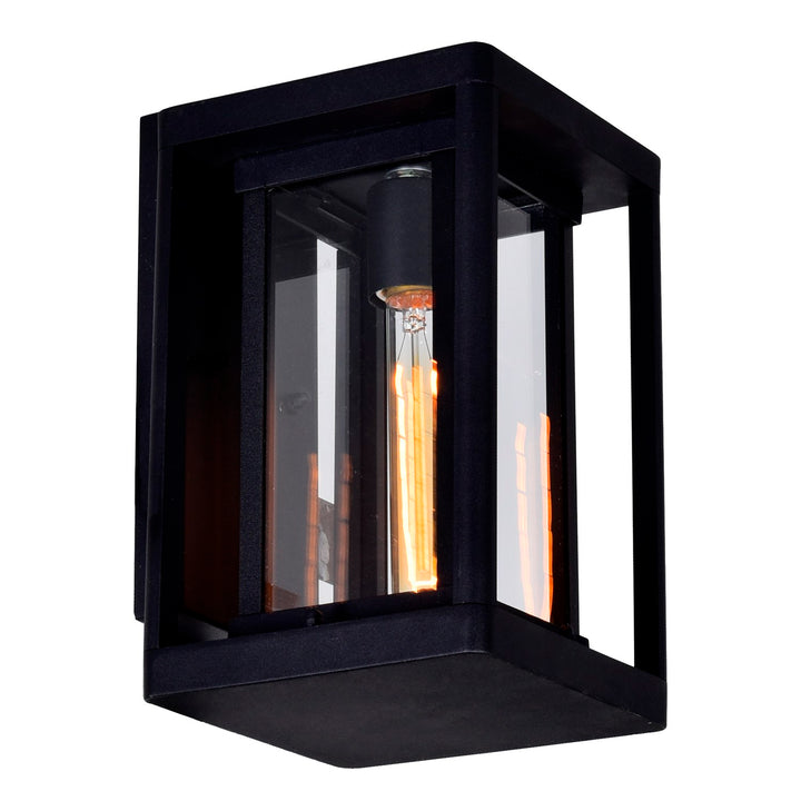 1 Light Black Outdoor Wall Light