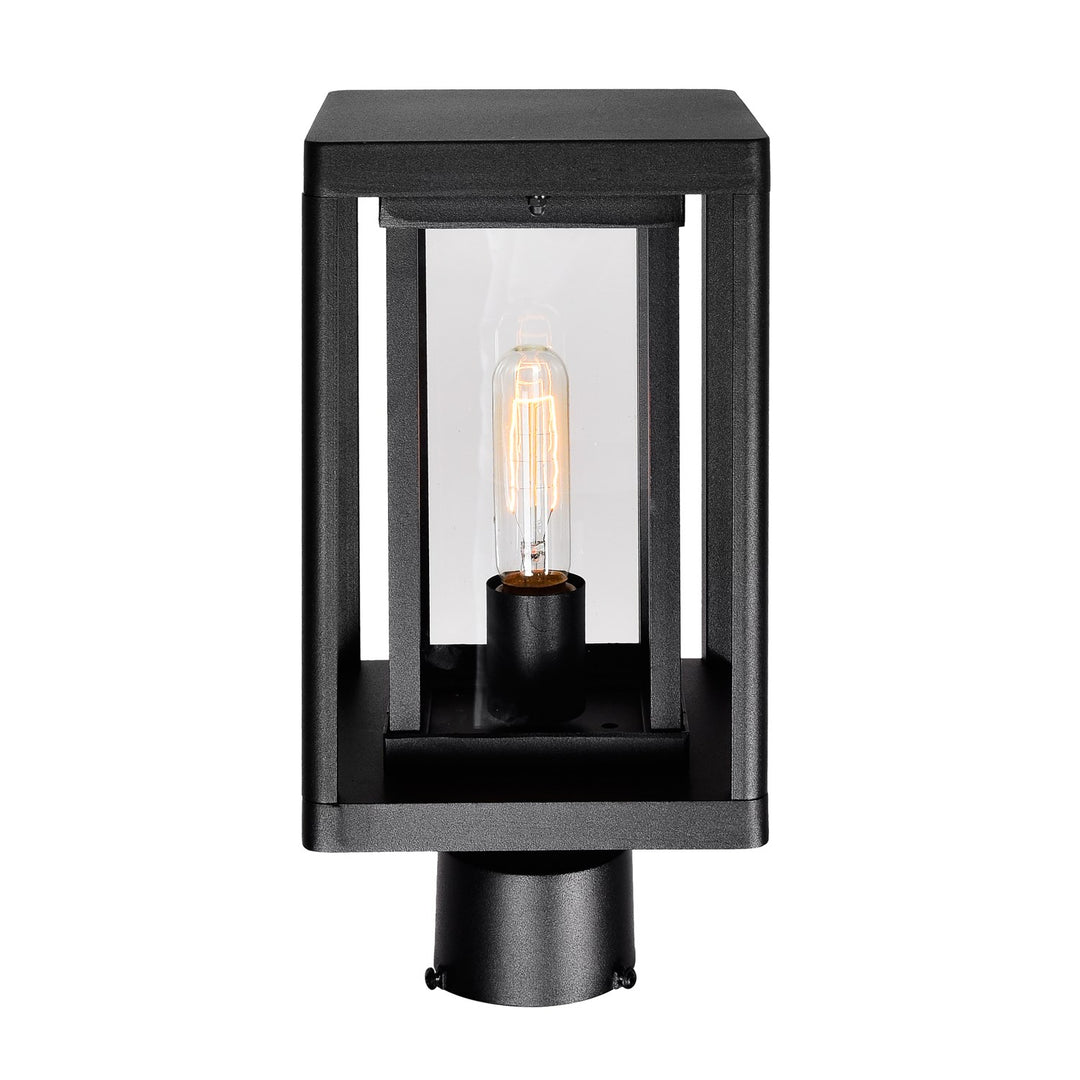 1 Light Black Outdoor Lantern Head