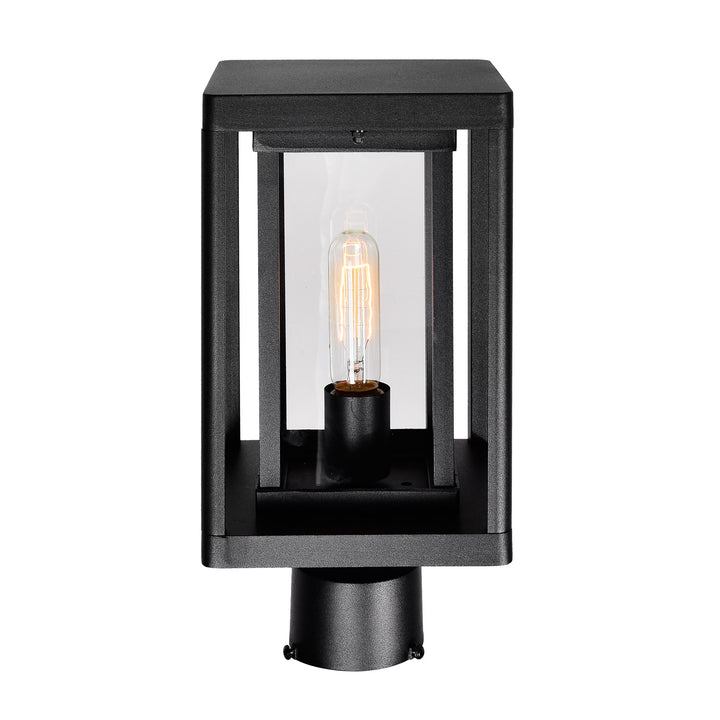 1 Light Black Outdoor Lantern Head