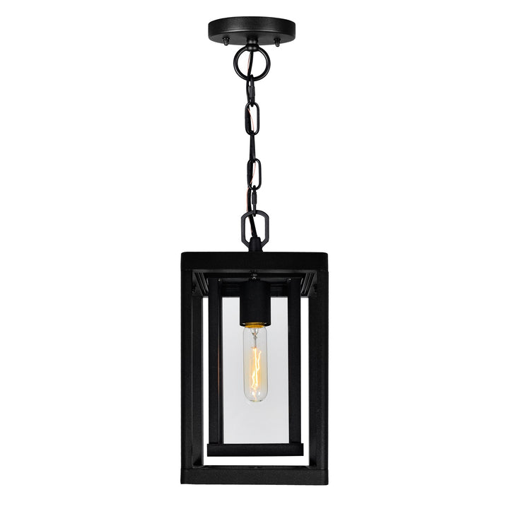 1 Light Black Outdoor Hanging Light