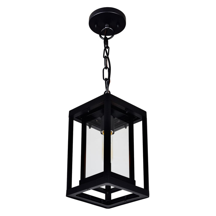 1 Light Black Outdoor Hanging Light