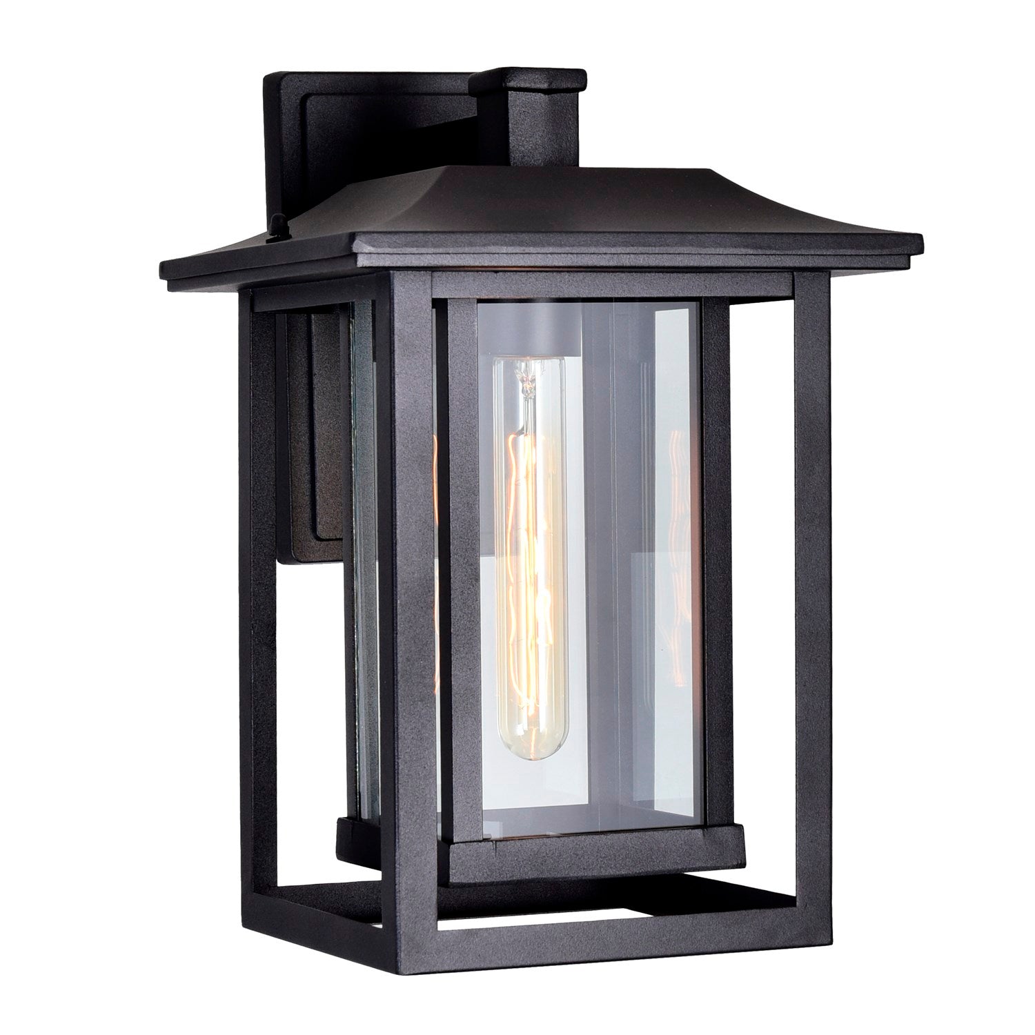 1 Light Black Outdoor Wall Light by CWI Lighting