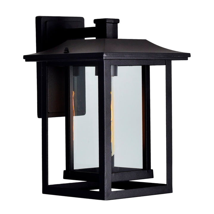 1 Light Black Outdoor Wall Light