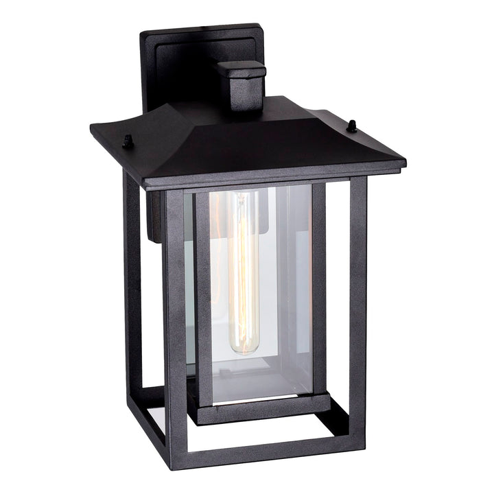 1 Light Black Outdoor Wall Light