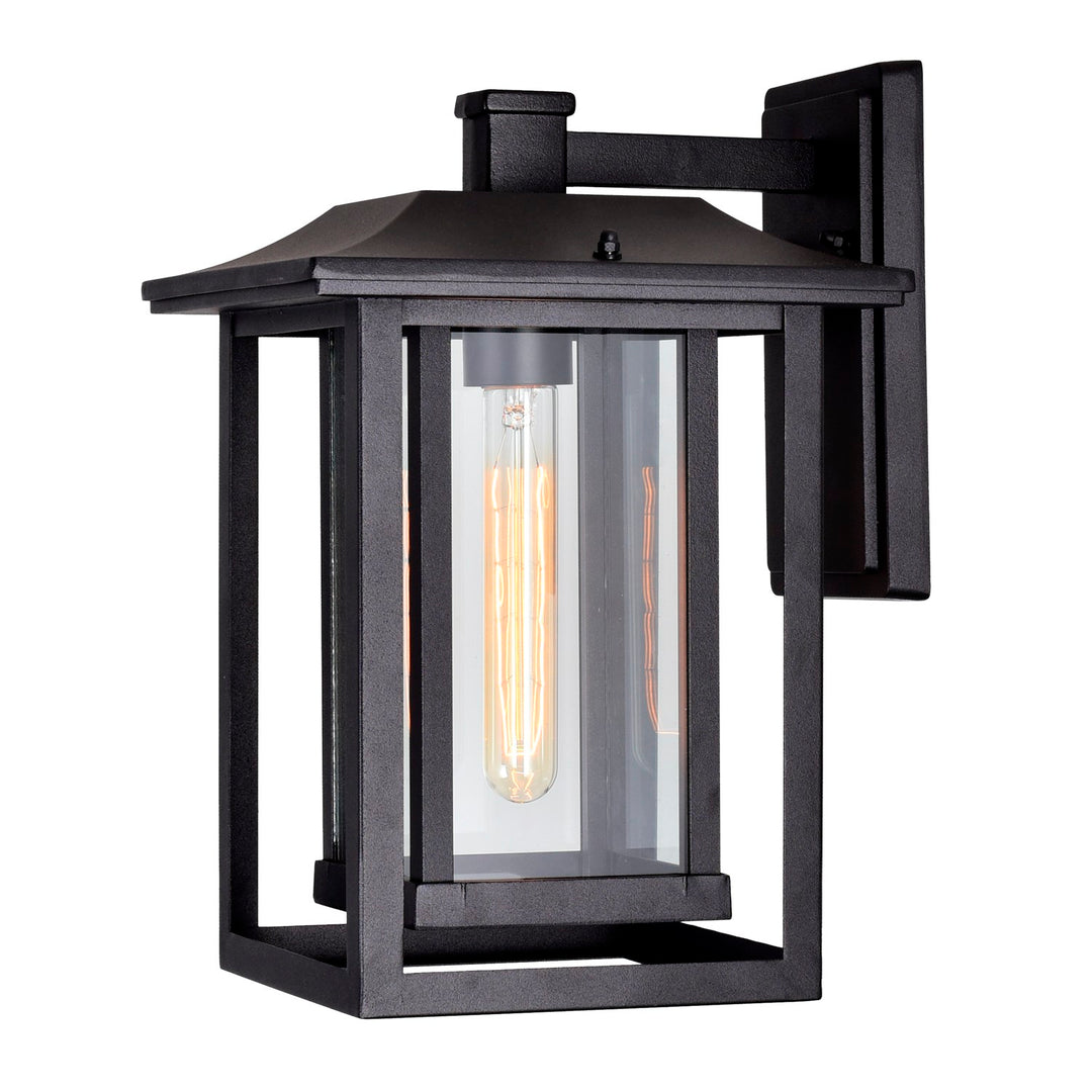 1 Light Black Outdoor Wall Light