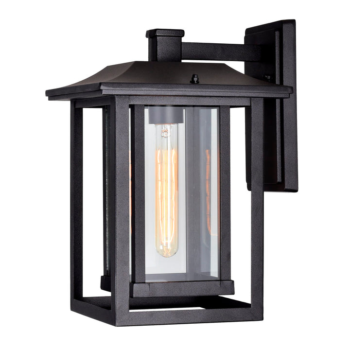1 Light Black Outdoor Wall Light
