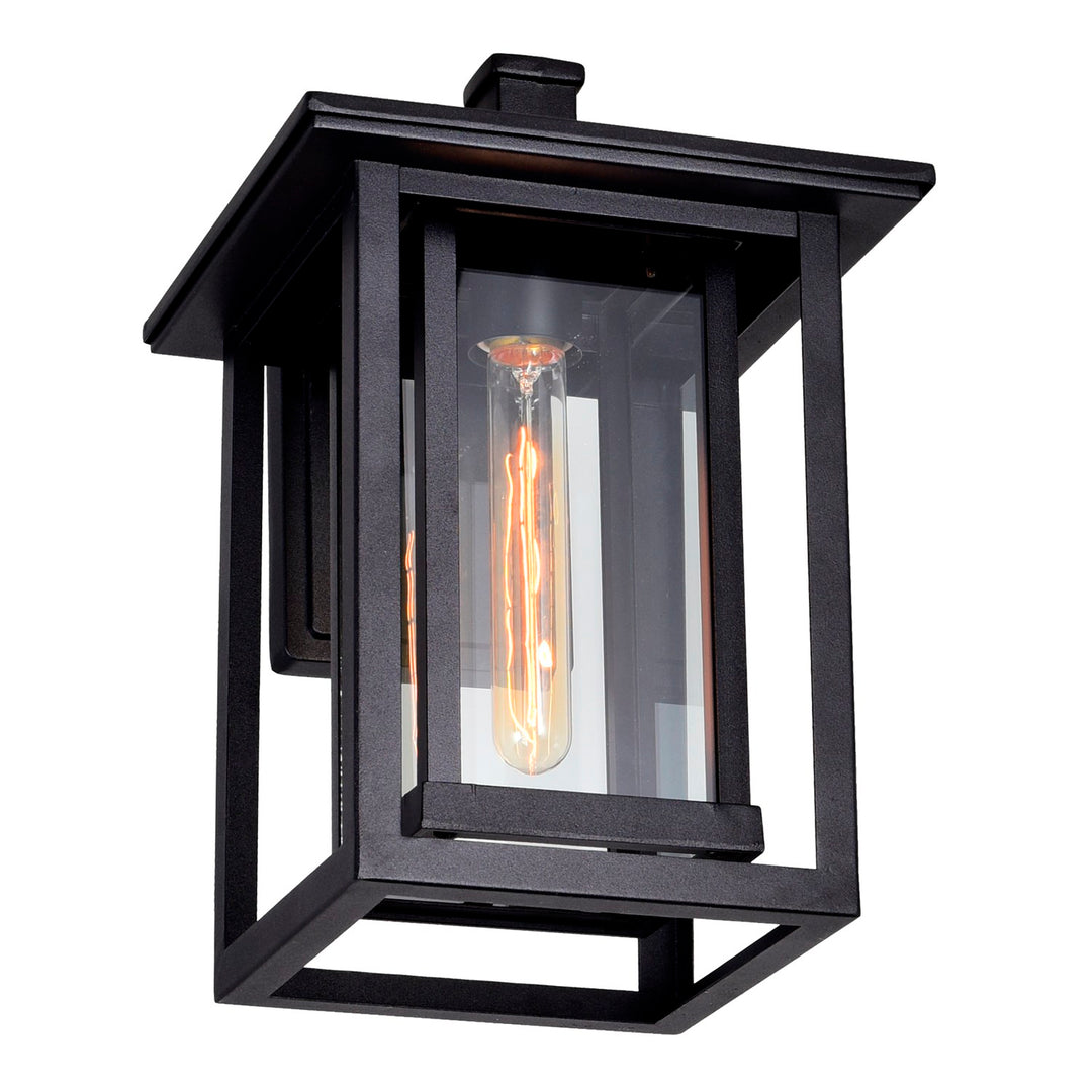1 Light Black Outdoor Wall Light
