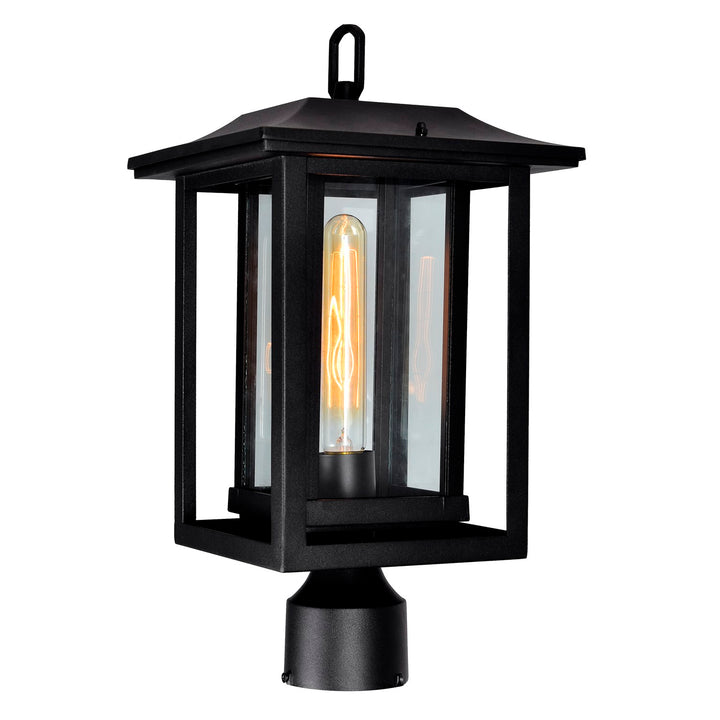 1 Light Black Outdoor Lantern Head by CWI Lighting