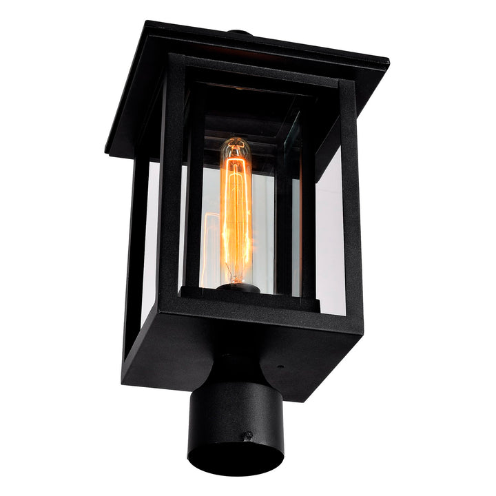 1 Light Black Outdoor Lantern Head