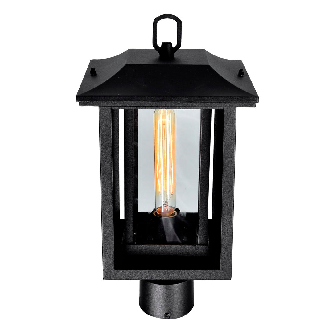 1 Light Black Outdoor Lantern Head