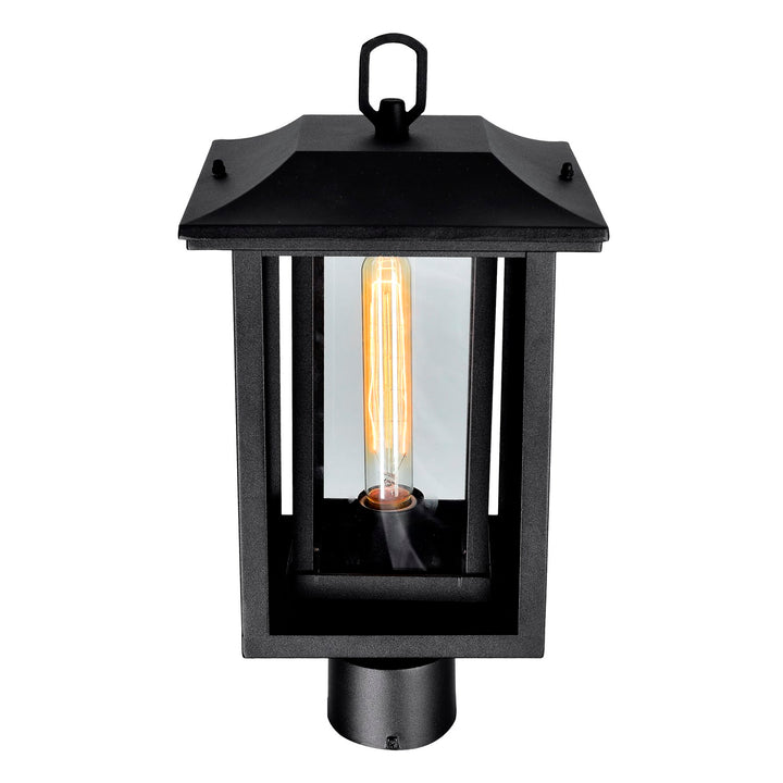 1 Light Black Outdoor Lantern Head