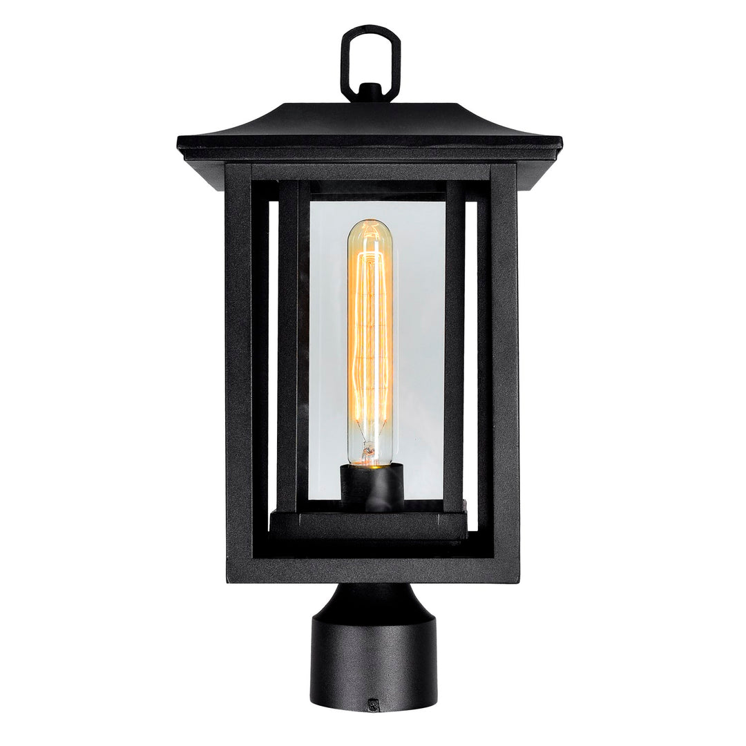 1 Light Black Outdoor Lantern Head